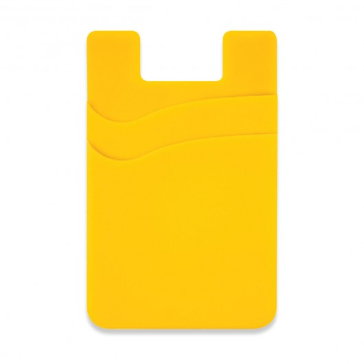 Dual Silicone Phone Wallets Yellow